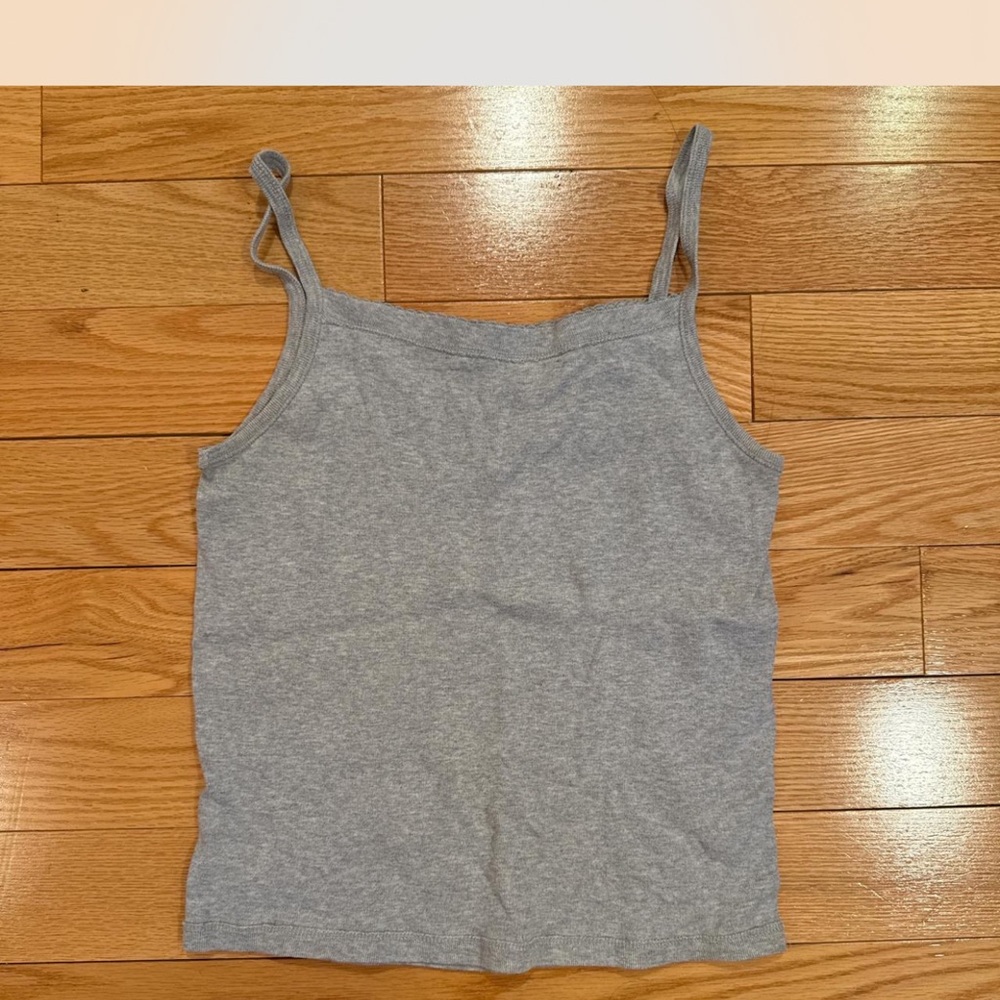 Brandy Melville Gray Fitted Camisole Tank Top